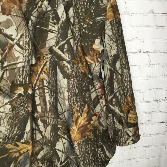 VTG Winchester Men Vented Lightweight Hunting Camo Long Sleeve Button Up Shirt L - Picture 2 of 12